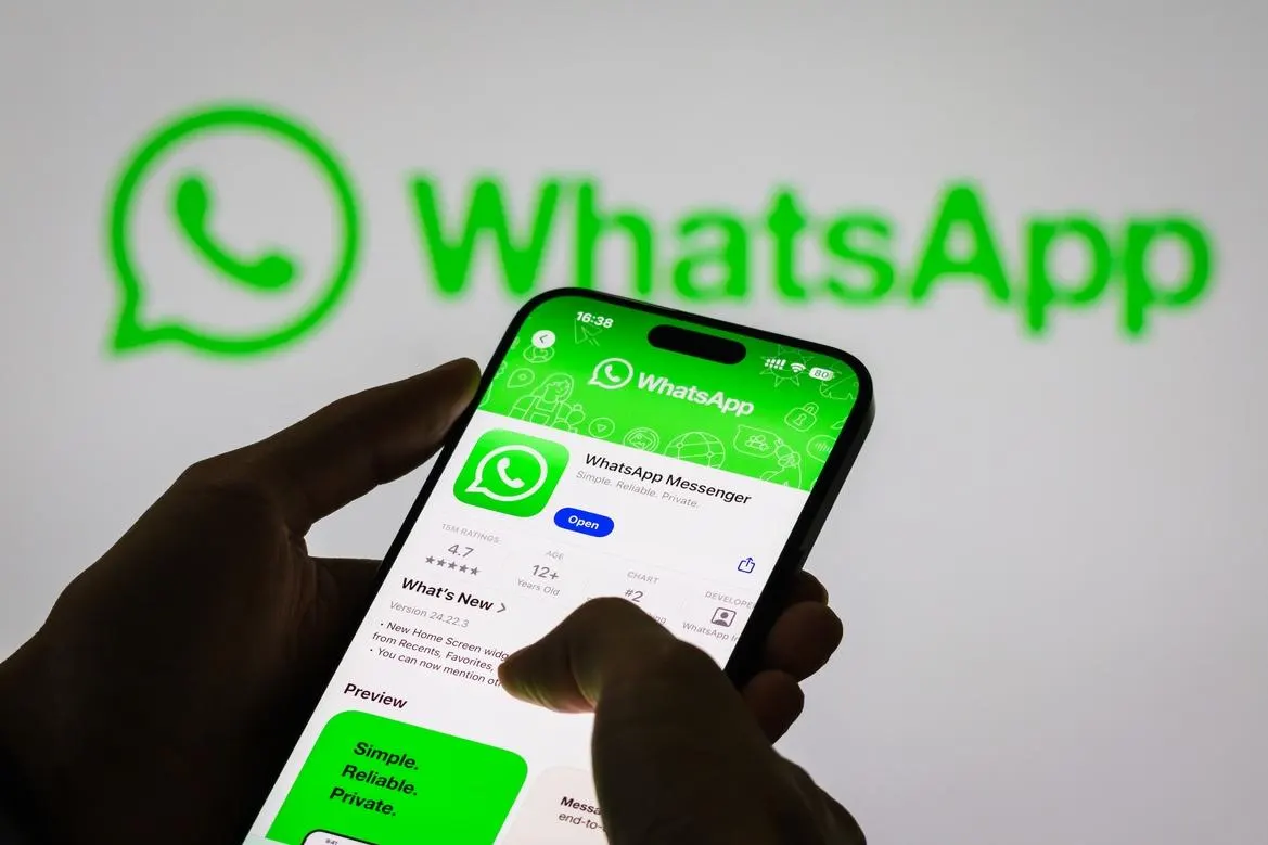 a Man Using WhatsApp